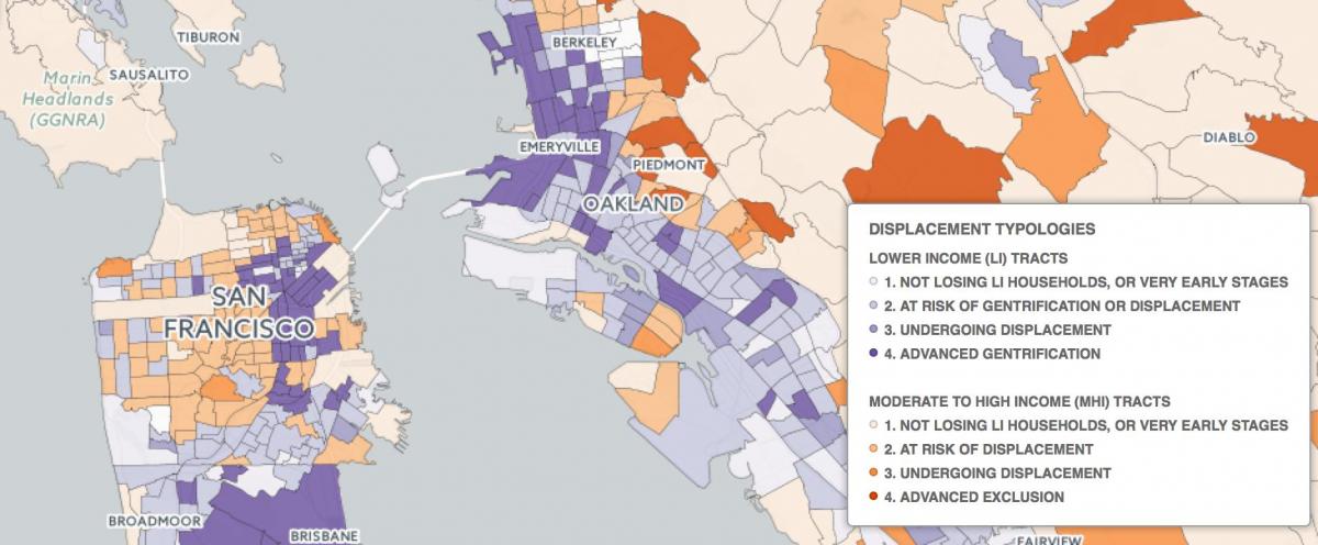 Ramani ya San Francisco gentrification